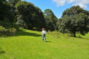 Naturopatia per bambini: bambino che gioca nella natura
